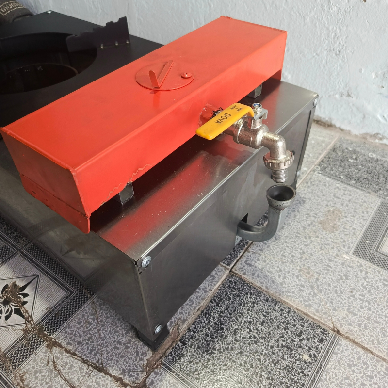 Bếp đốt dầu thải thân inox chuyên nấu nồi lớn chịu tải cao 80 kg lửa siêu mạnh | Thân bếp inox sạch sẽ an toàn  Tiết Kiệm Dầu – Lửa Mạnh – Nấu Nồi 80L