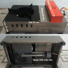 Bếp đốt dầu thải thân inox chuyên nấu nồi lớn chịu tải cao 80 kg lửa siêu mạnh | Thân bếp inox sạch sẽ an toàn  Tiết Kiệm Dầu – Lửa Mạnh – Nấu Nồi 80L