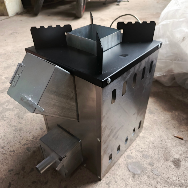 Bếp củi tên lửa họng củi 100m phiên bản cao cấp thân vỏ inox đẹp bền và an toàn