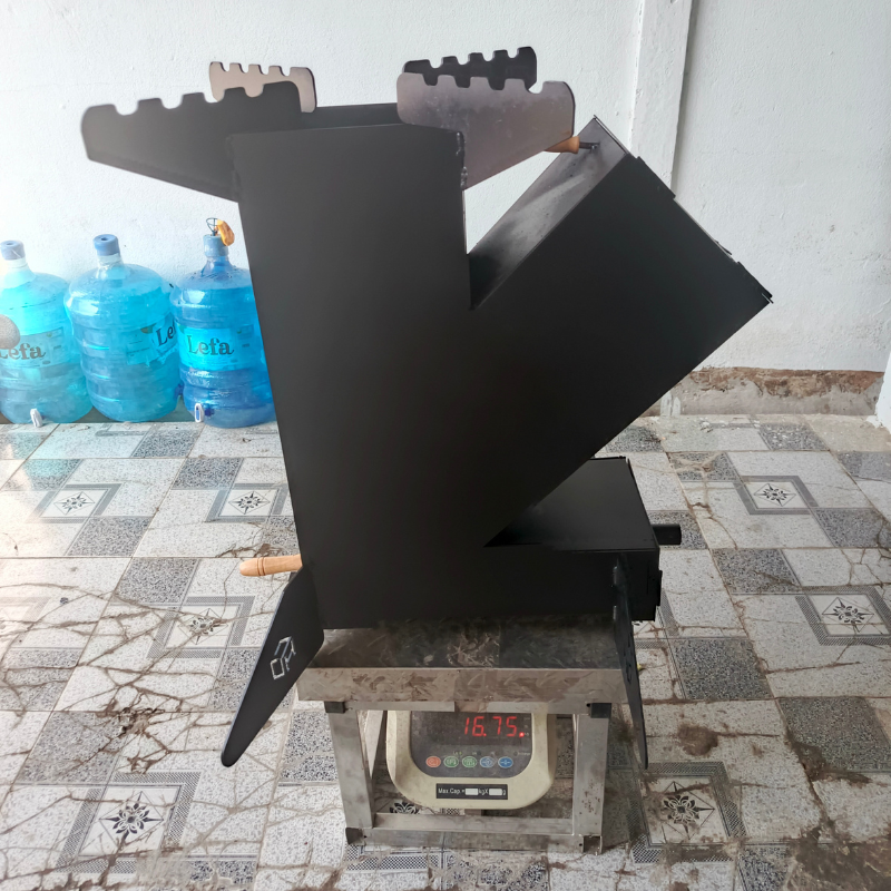 Bếp củi hỏa tiễn sài gòn họng củi 200m có kèm quạt  – dùng cho nồi 130 lit