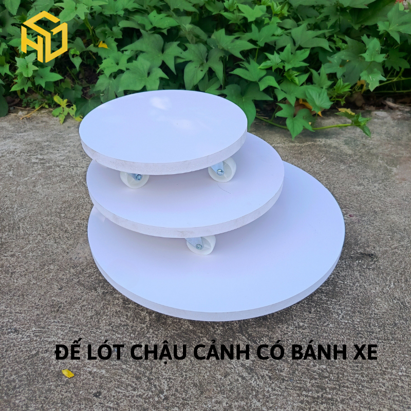 Đế Lót Đa Chậu Cây Composite Có Bánh Xe – Chịu Tải Nặng 150kg, Bền Đẹp & Tiện Lợi