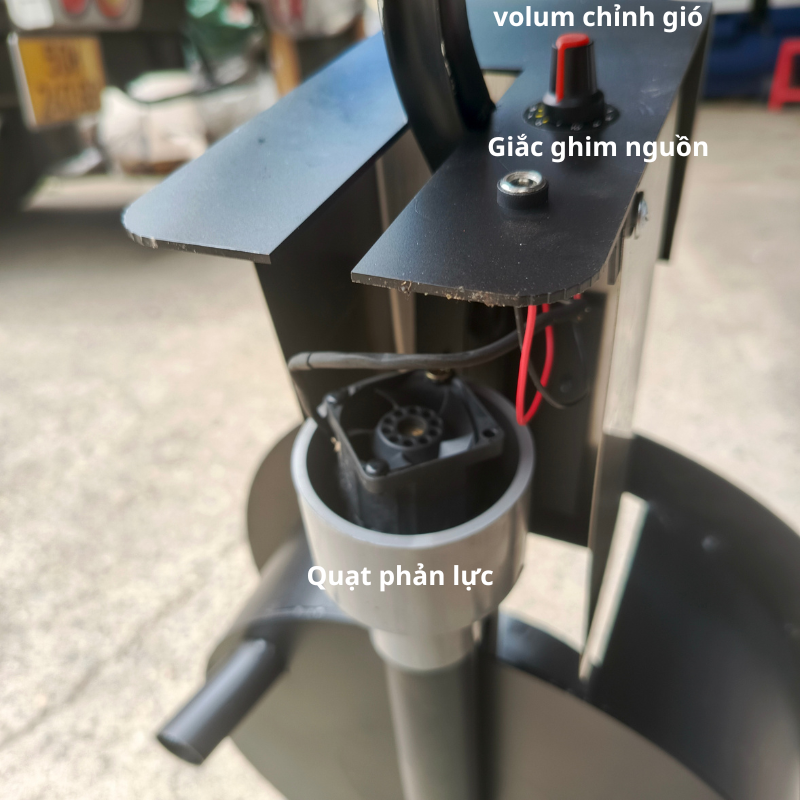 Bếp Dầu Thải Sài Gòn D40 – Quạt Phản Lực 12V 2,8A – Lửa Siêu Mạnh – Nấu Nồi 80L