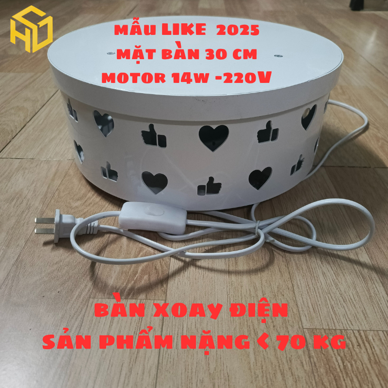 Bàn Xoay Điện Mẫu Like Chịu Tải Nặng – Livestream & Trưng Bày Chuyên Nghiệp