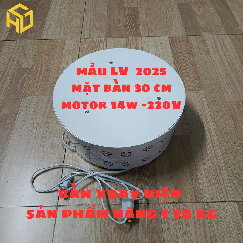 Bàn Xoay Điện Mẫu LV Chịu Tải Nặng – Livestream & Trưng Bày Chuyên Nghiệp