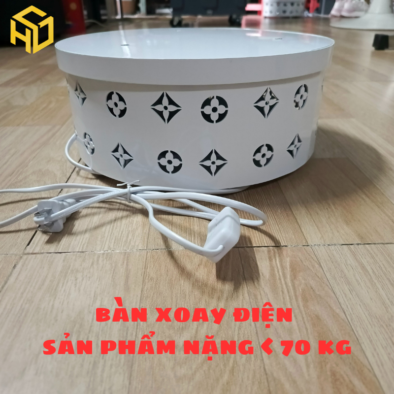 Bàn Xoay Điện Mẫu LV Chịu Tải Nặng – Livestream & Trưng Bày Chuyên Nghiệp