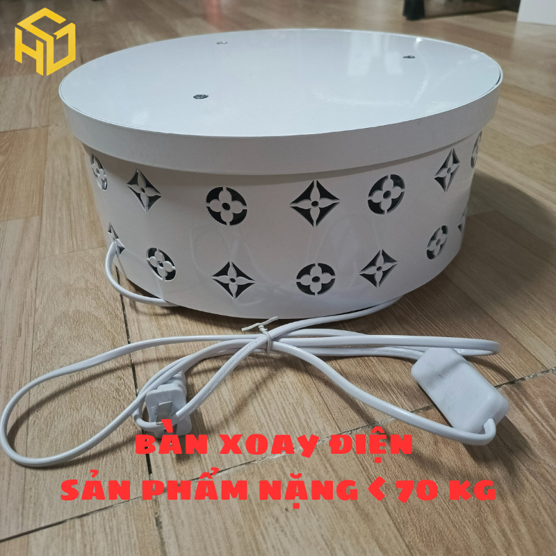 Bàn Xoay Điện Mẫu LV Chịu Tải Nặng – Livestream & Trưng Bày Chuyên Nghiệp