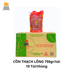 Cồn thạch đóng dạng túi tiết kiệm 750 gr/túi dùng cho gia đình - 1 Túi
