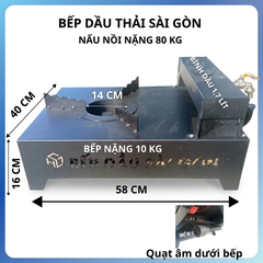 Bếp đốt dầu nhớt đã qua sử dụng, bếp dầu hoá khí thế hệ 2 chịu tải 100kg