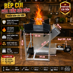 Bếp củi hỏa tiễn sài gòn phiên bản cải tiến – an toàn hớn,tiết kiệm củi,bền đẹp theo thời gian