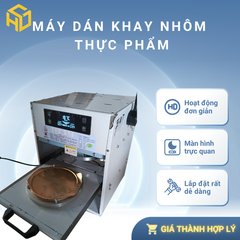 Máy dán khay nhôm đựng thực phẩm