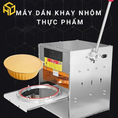 Máy dán khay nhôm đựng thực phẩm