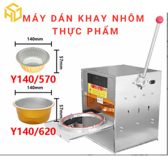 Máy dán khay nhôm đựng thực phẩm