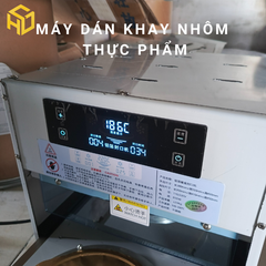 Máy dán khay nhôm đựng thực phẩm