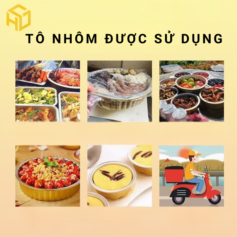 Máy dán khay nhôm đựng thực phẩm