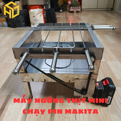 Máy Nướng Thịt Mini Tự Động Dùng Pin Makita – Tiện Lợi Cho Gia Đình Đi Cắm Trại Không Có Điện