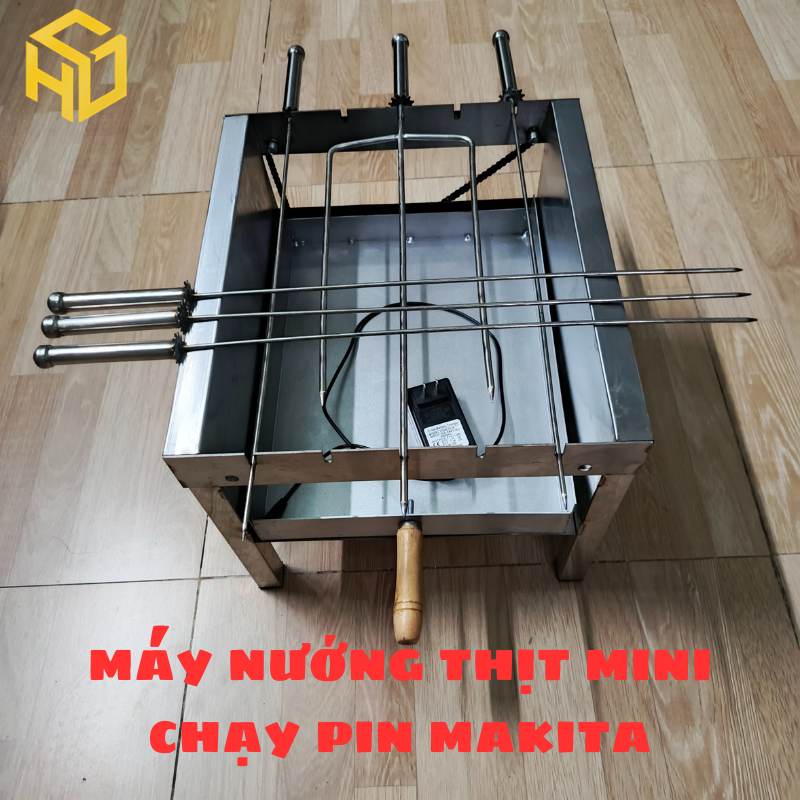 Máy Nướng Thịt Mini Tự Động Dùng Pin Makita – Tiện Lợi Cho Gia Đình Đi Cắm Trại Không Có Điện