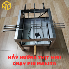 Máy Nướng Thịt Mini Tự Động Dùng Pin Makita – Tiện Lợi Cho Gia Đình Đi Cắm Trại Không Có Điện