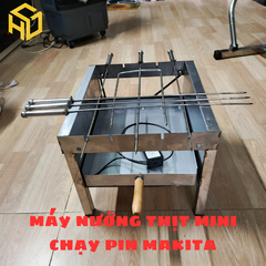 Máy Nướng Thịt Mini Tự Động Dùng Pin Makita – Tiện Lợi Cho Gia Đình Đi Cắm Trại Không Có Điện