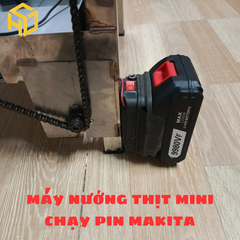Máy Nướng Thịt Mini Tự Động Dùng Pin Makita – Tiện Lợi Cho Gia Đình Đi Cắm Trại Không Có Điện