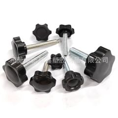 Bộ 5 Núm vặn nhựa bóng | Núm vặn tay bông mai nhựa ren M5 M6 M8