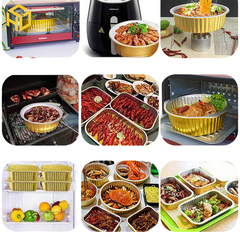 Tô nhôm (khay nhôm tròn) màu vàng cao cấp đựng thực phẩm đủ size