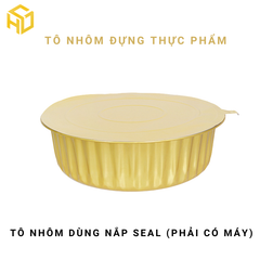 Tô nhôm (khay nhôm tròn) màu vàng cao cấp đựng thực phẩm đủ size