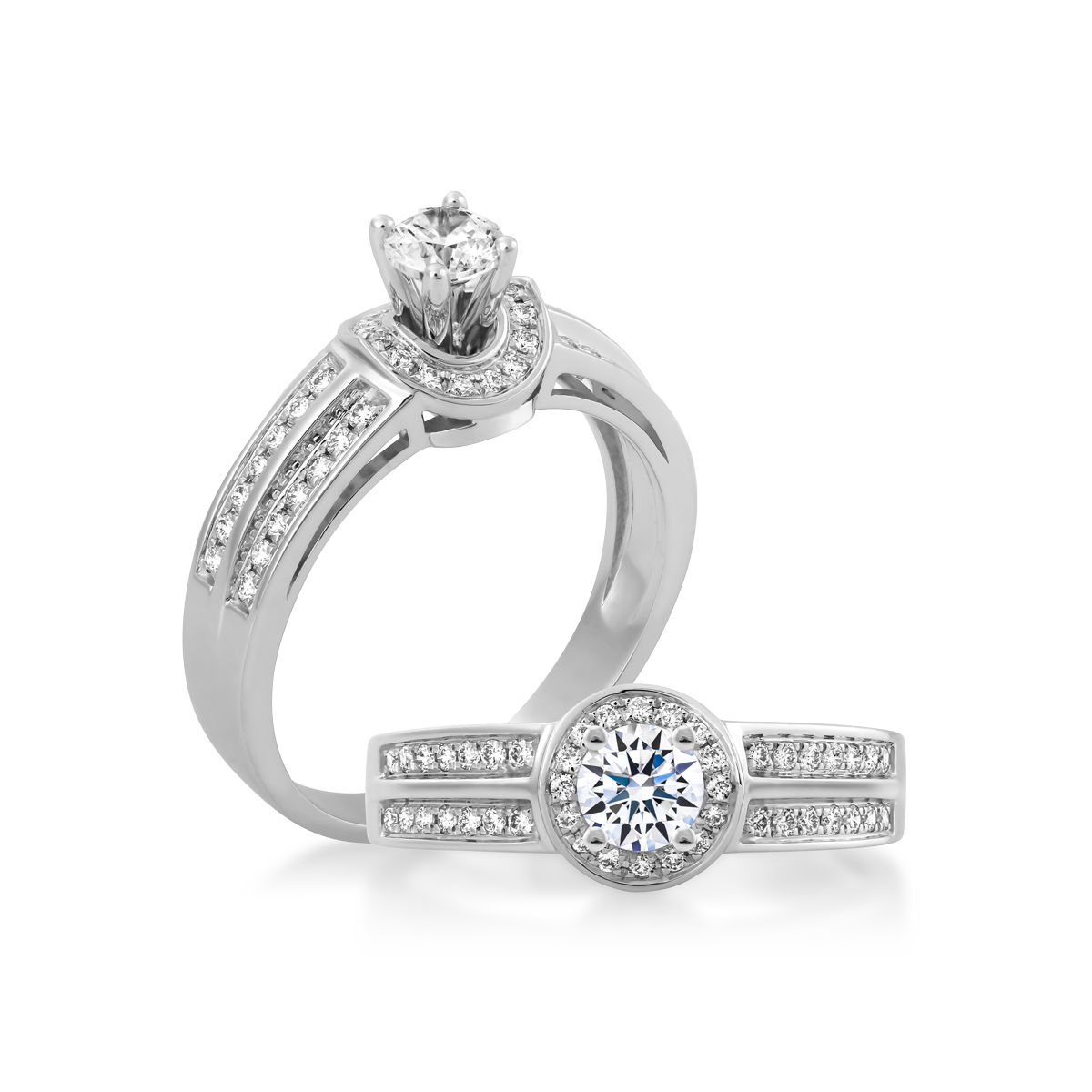 Ổ nhẫn nữ kim cương tấm vàng 18K Aislin N 3C