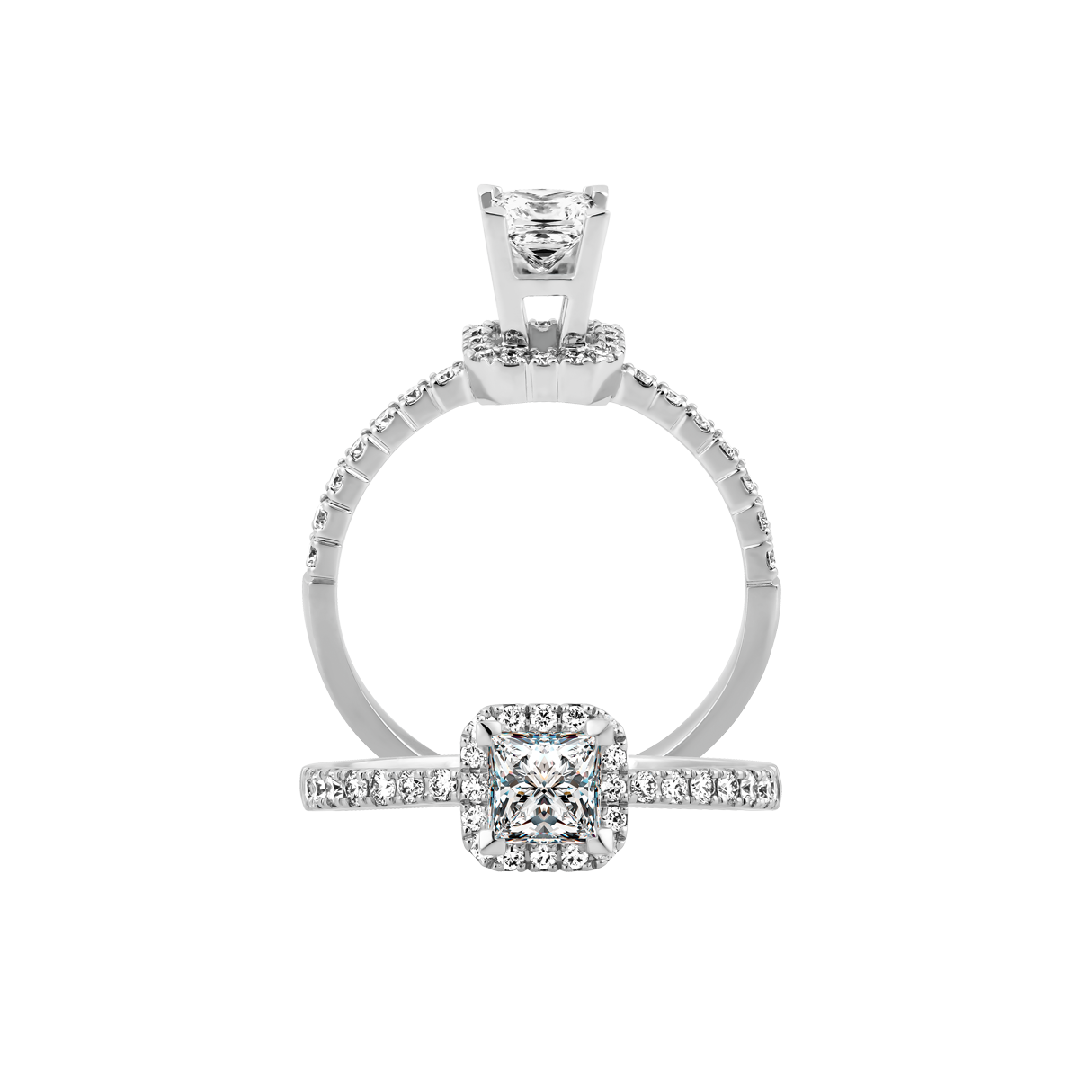 Nhẫn nữ kim cương viên vàng 14K Bandele PR 2C