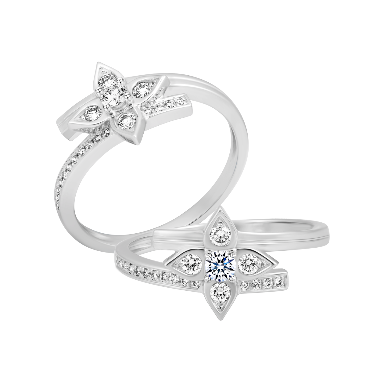 Nhẫn nữ kim cương viên vàng 14K Delightful TD