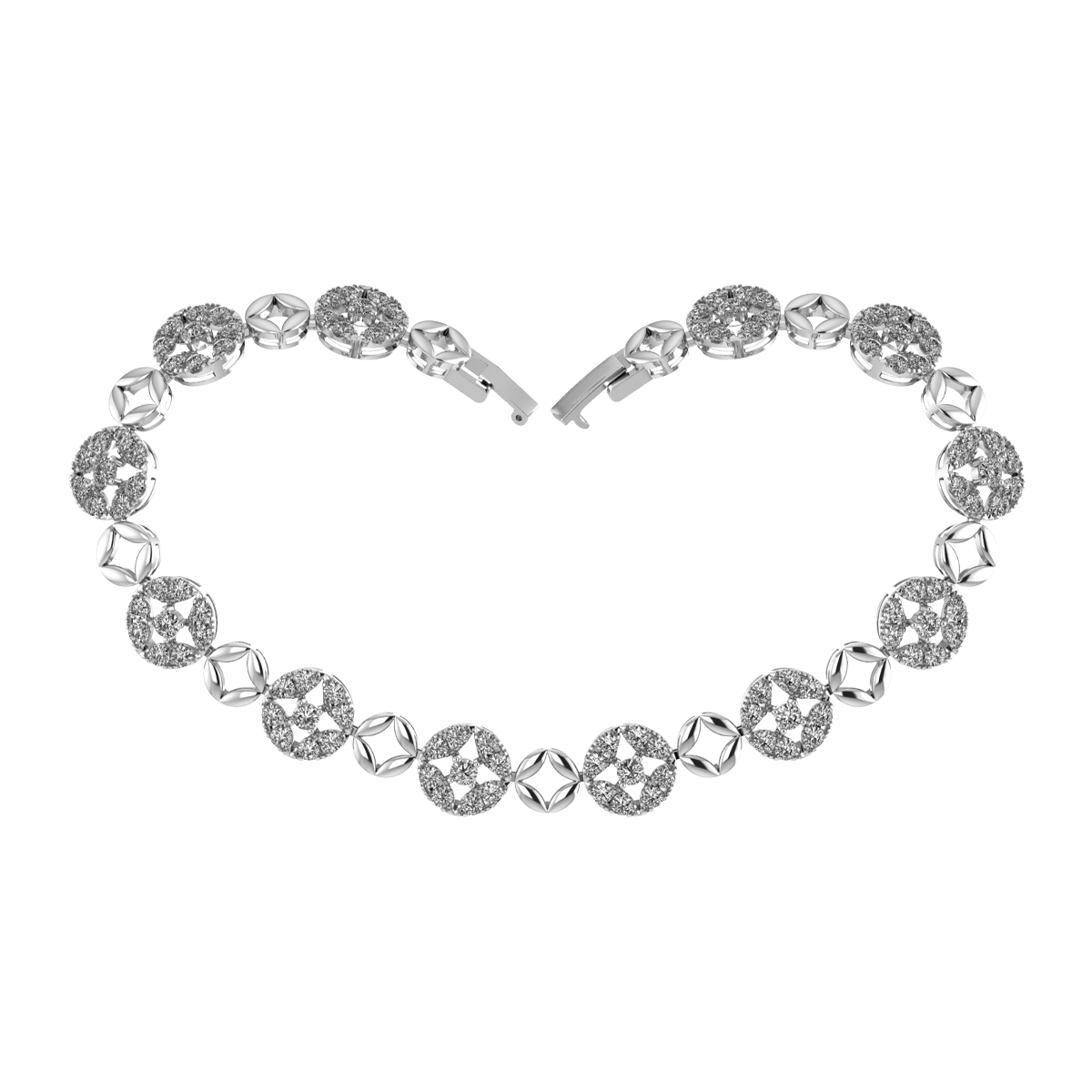 Lắc kim cương viên vàng 14K Favorable