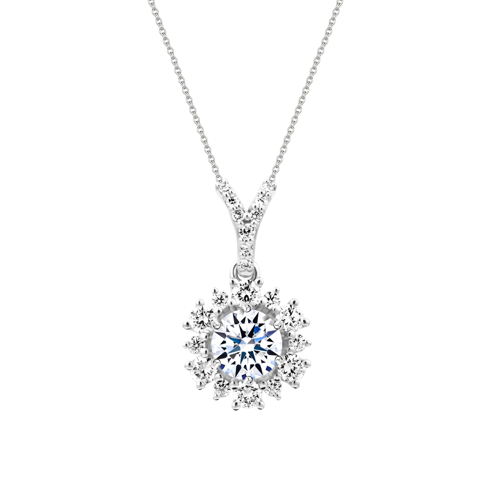 Mặt đính đá CZ vàng 14K Flatino 3C