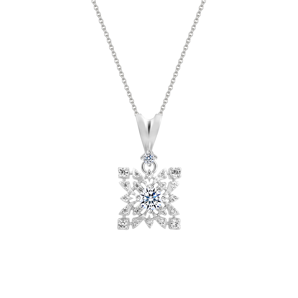 Mặt đính đá CZ vàng 18K Floricing 3C