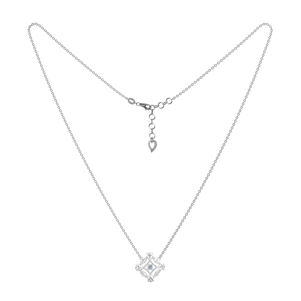 Dây liền mặt đính đá CZ vàng 18K Fluentness