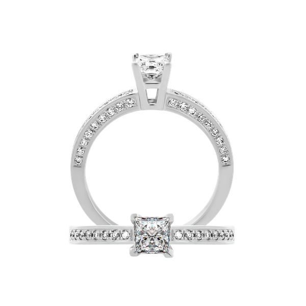 Nhẫn nữ kim cương viên vàng 14K Harley PR 2C