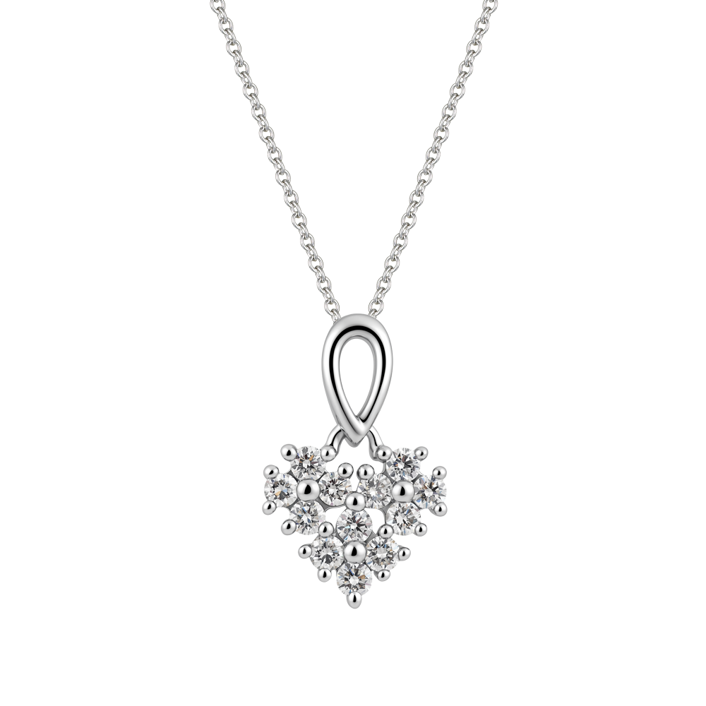 Mặt kim cương viên vàng 14K Heartara TD