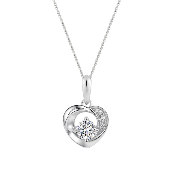 Ổ mặt kim cương tấm vàng 14K Heartlet 3C