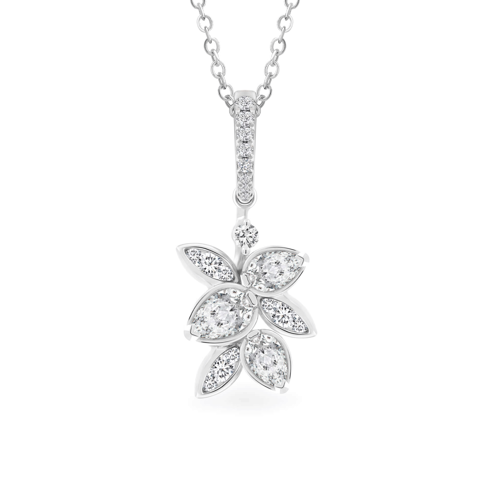 Mặt kim cương viên vàng 14K Jena A063 TD