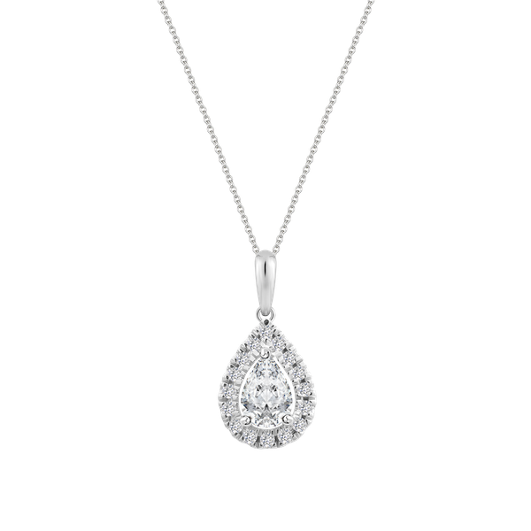 Dây liền mặt kim cương viên vàng 14K Jena A185 TD