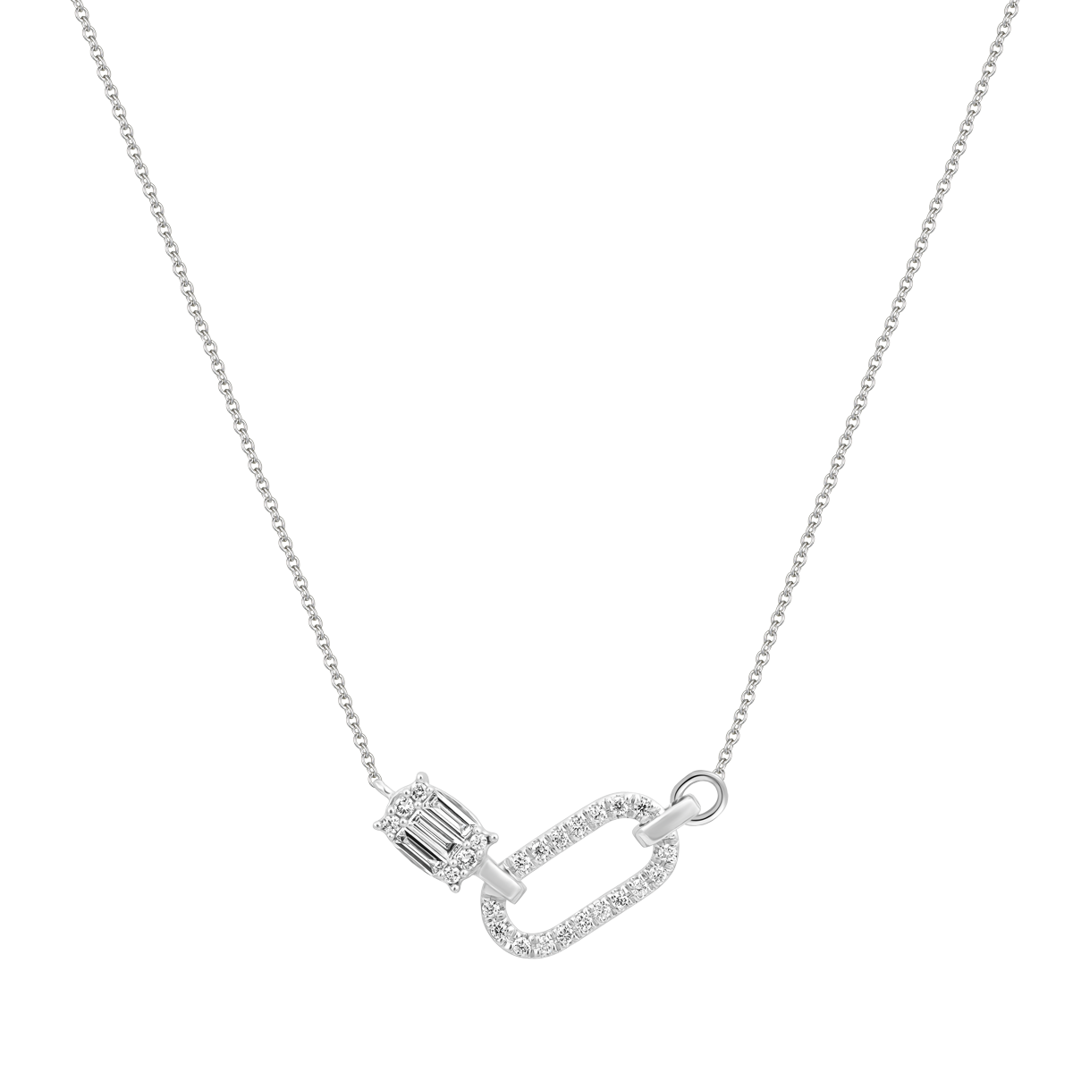 Dây liền mặt kim cương viên vàng 14K Jena A207 TD