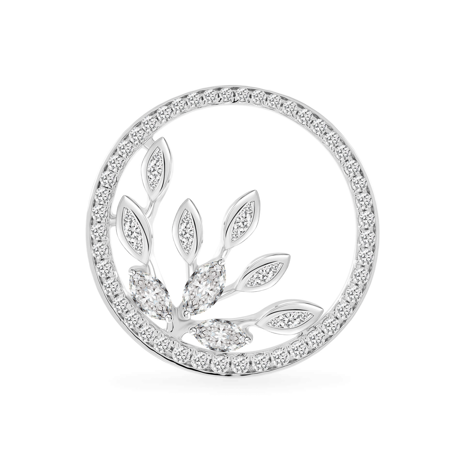 Mặt kim cương viên vàng 18K Jena A390 TD