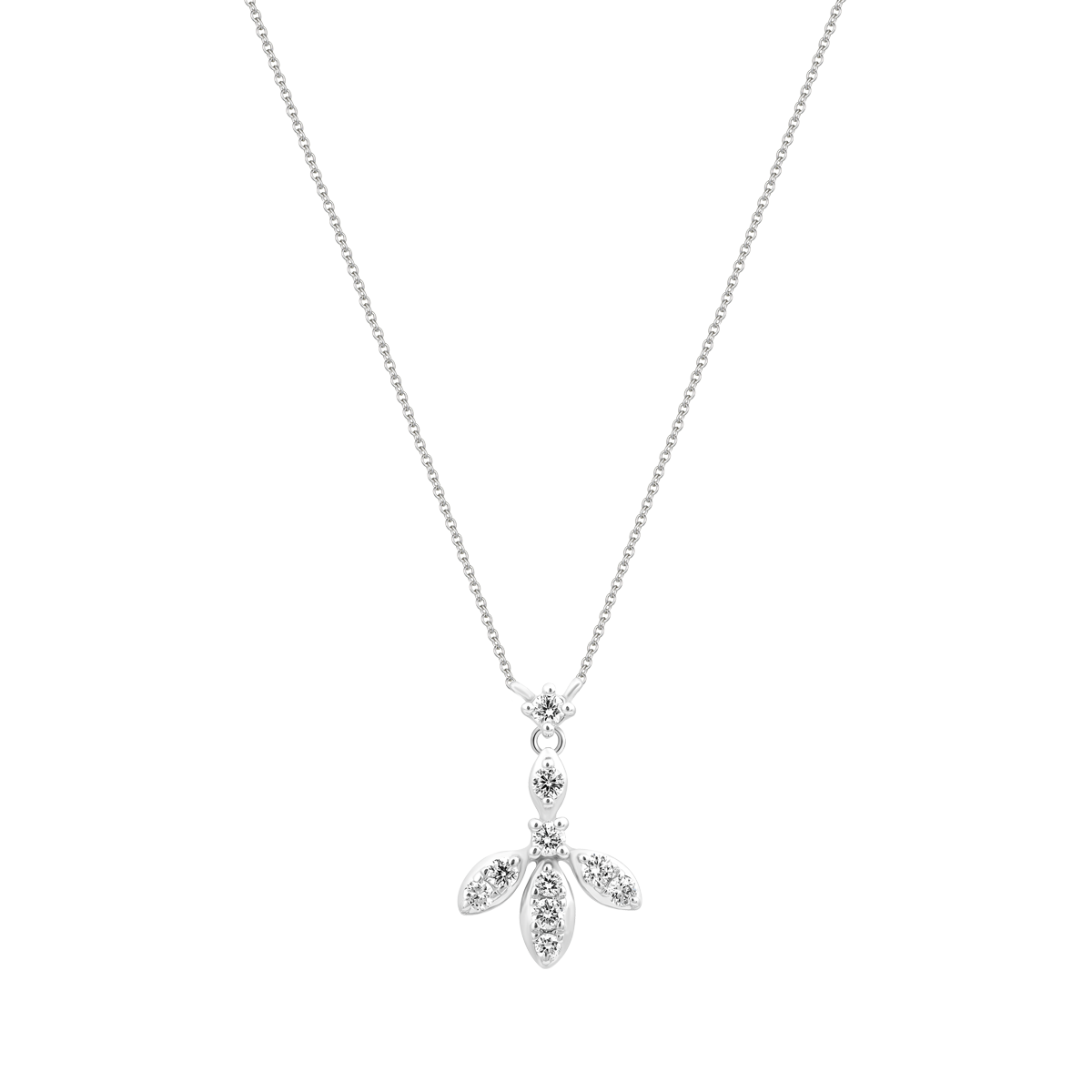 Dây liền mặt kim cương viên vàng 14K Jeny A015 TD