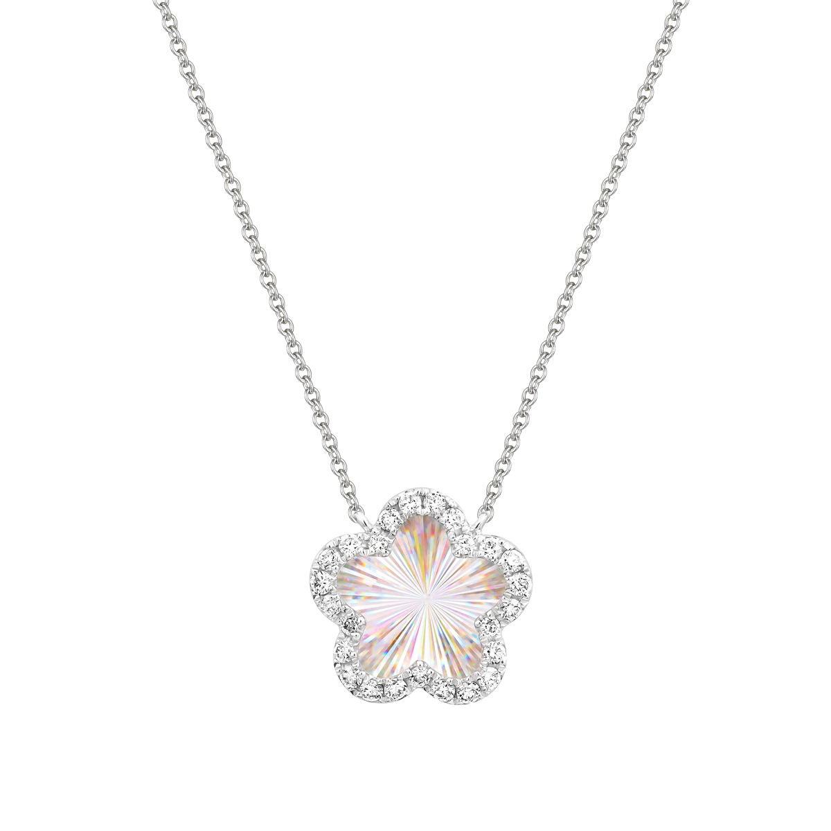 Dây liền mặt kim cương viên vàng 14K Jeny A036 TD