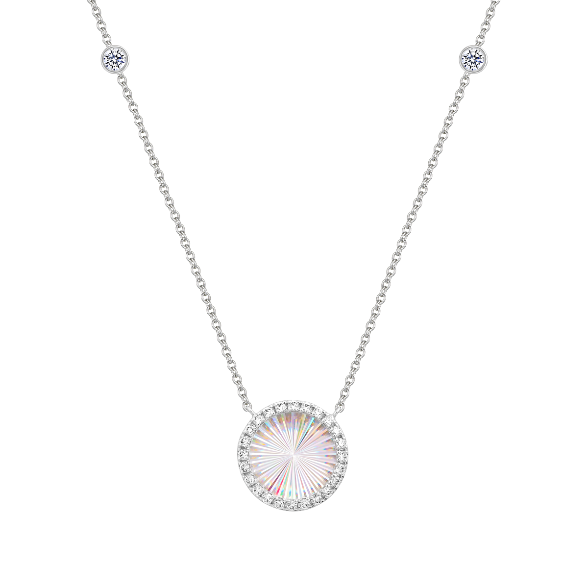 Dây liền mặt kim cương viên vàng 14K Jeny A039 TD