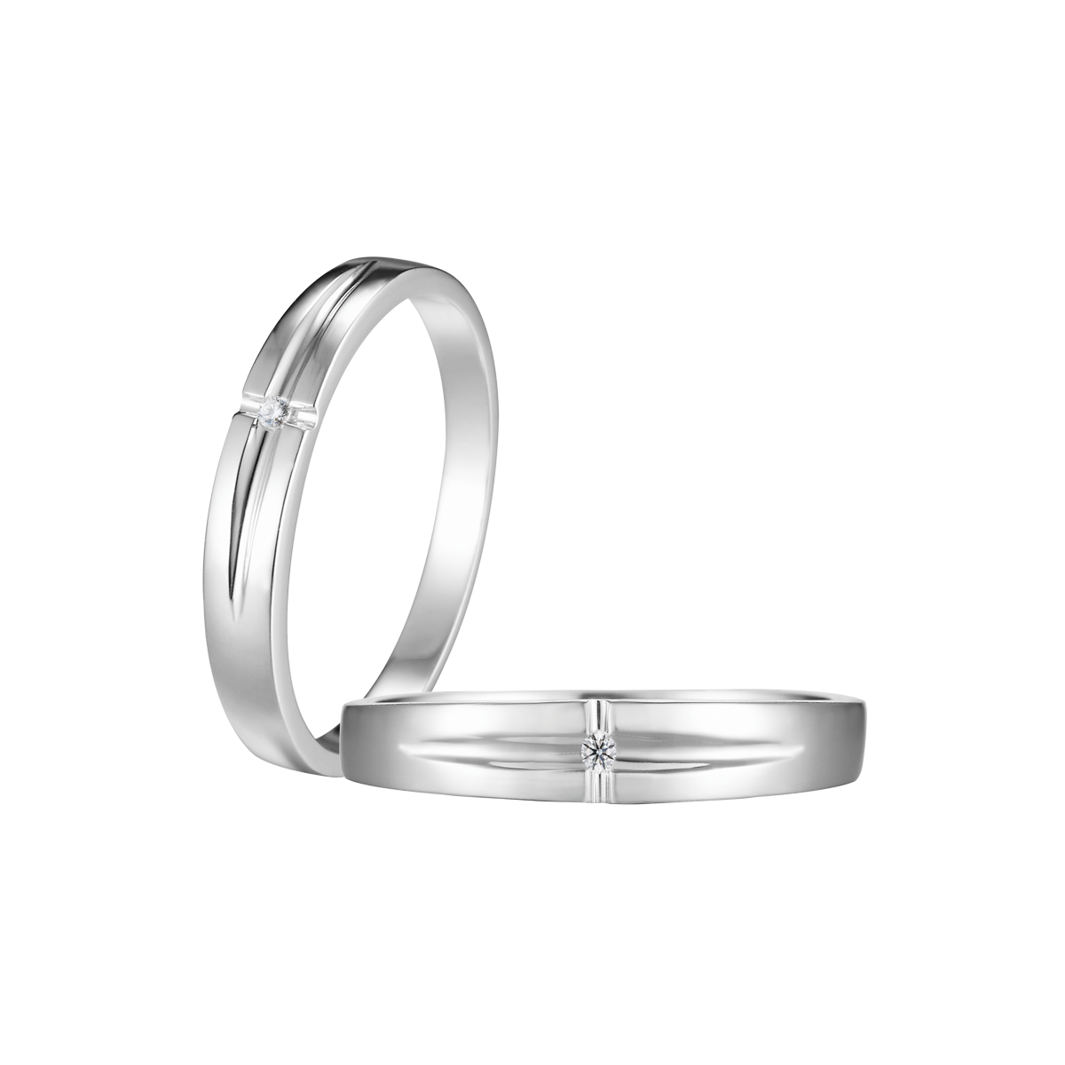 Nhẫn cưới nam kim cương viên vàng 14K Keep Soul M