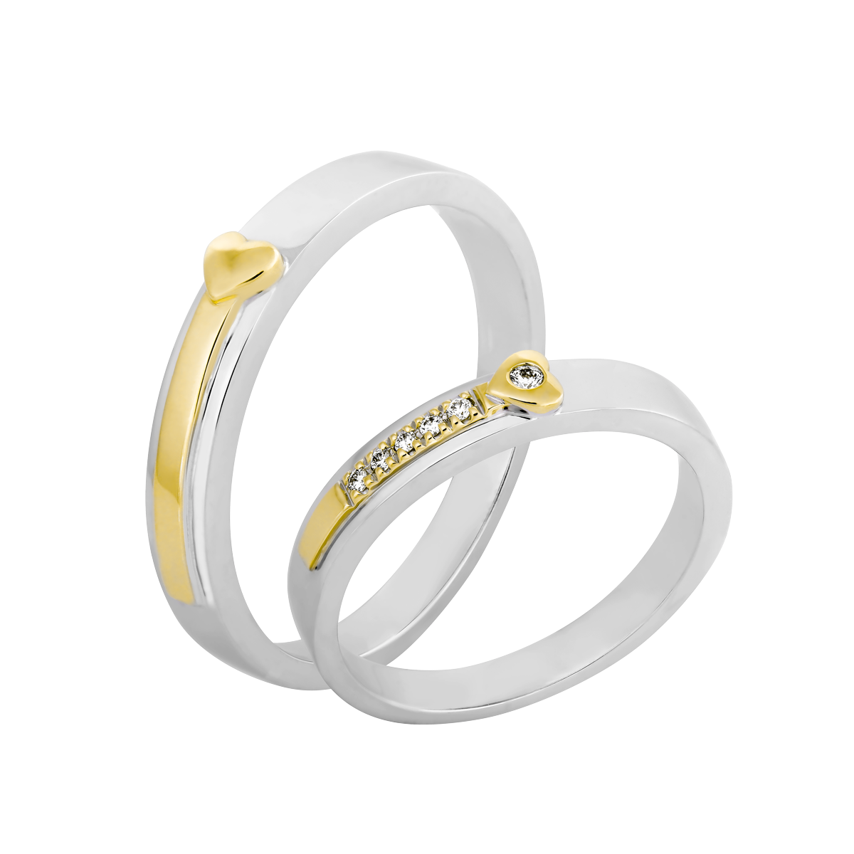Nhẫn cưới nữ kim cương viên vàng 14K Larisa F