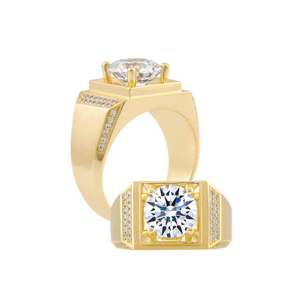 Ổ nhẫn nam kim cương tấm vàng 14K LX570 3CT Y