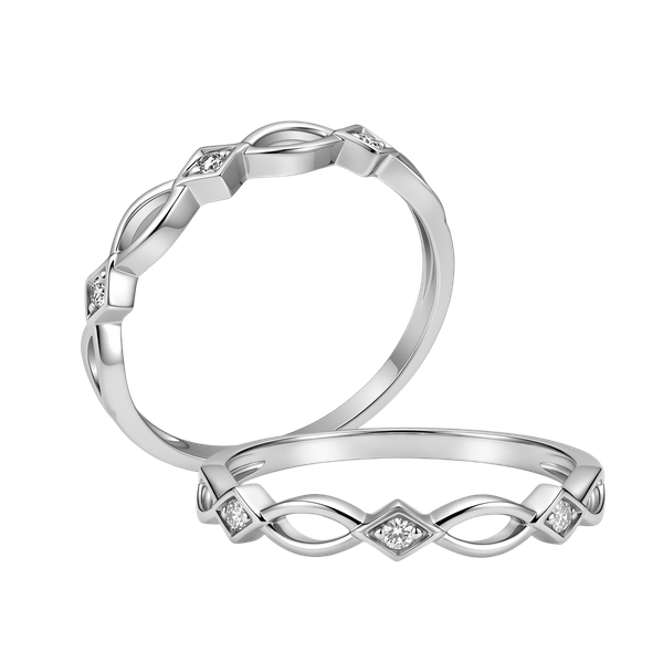 Nhẫn nữ kim cương viên vàng 14K Olivan U