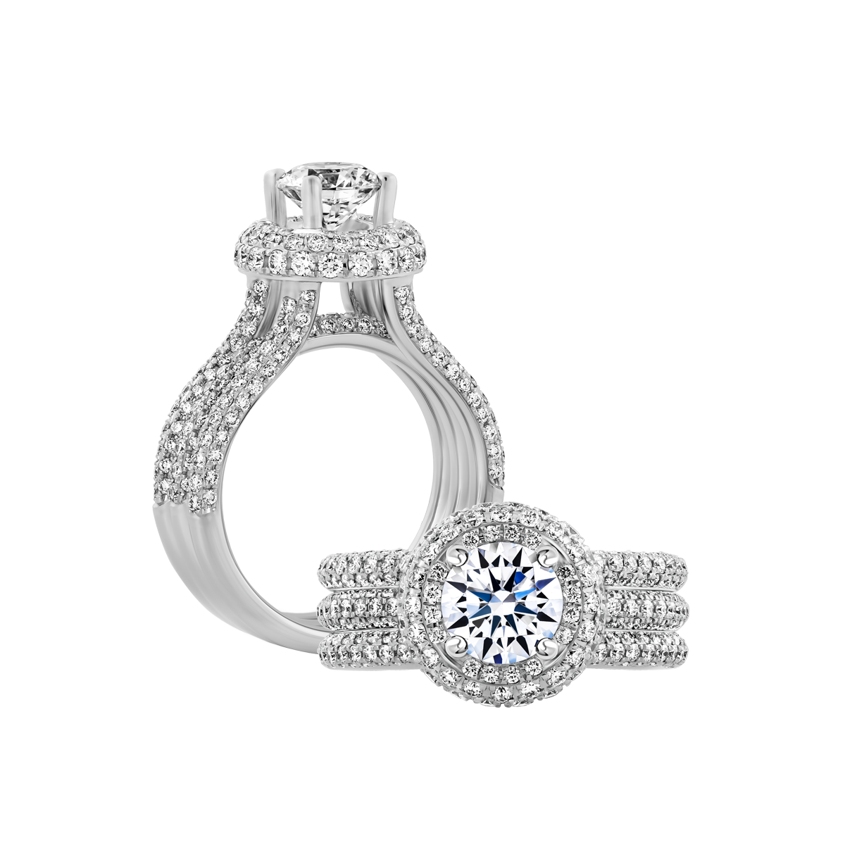 Ổ nhẫn nữ kim cương tấm vàng 18K Persuasion N2 1CT