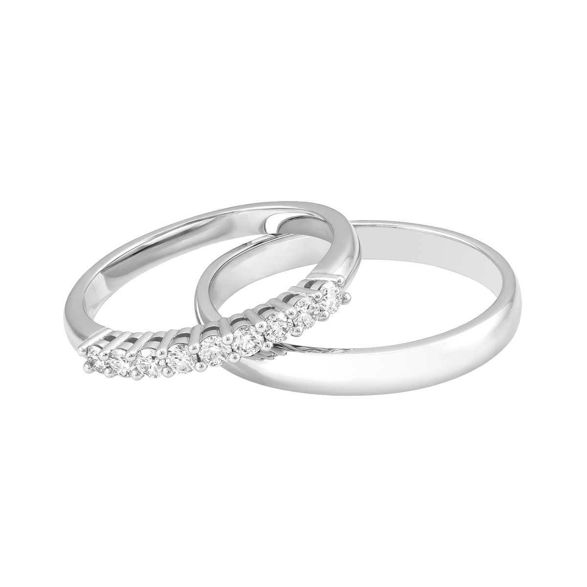 Nhẫn cưới nữ kim cương viên vàng 14K Promise You F