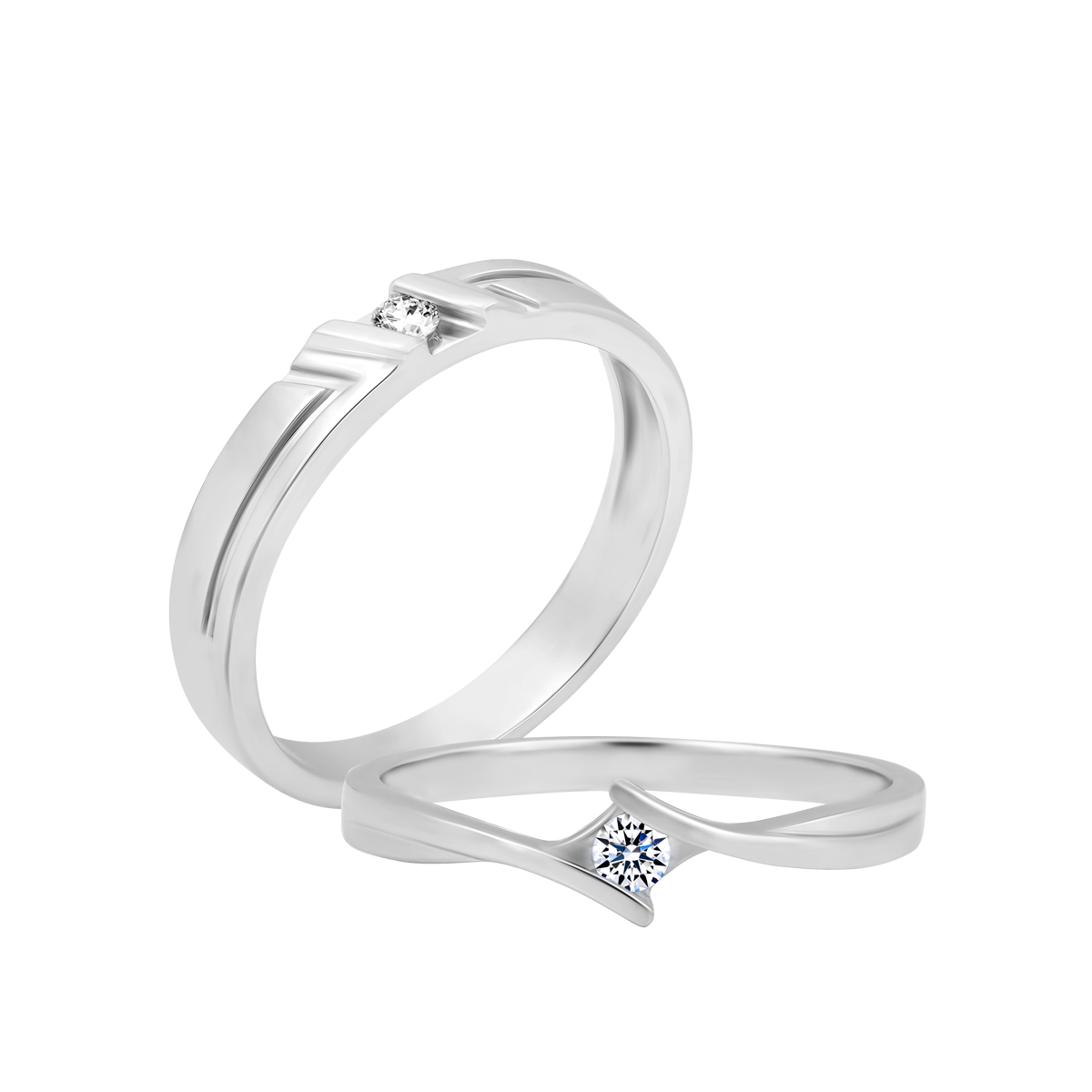 Nhẫn cưới nam kim cương viên vàng 14K Significant M